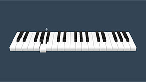 纯CSS3黑白钢琴键盘特效